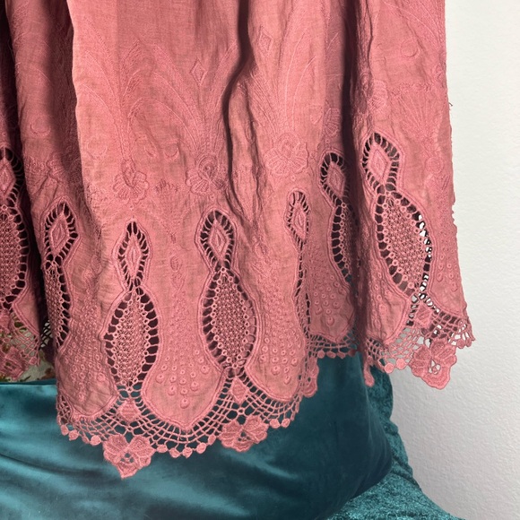 Hand-dyed whimsical dusty rose skirt - Picture 4 of 6